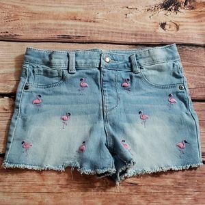 Sonoma girls sz 12 denim shorts pink flamingo